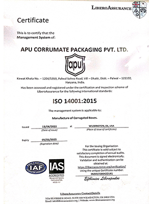 APU Certificate